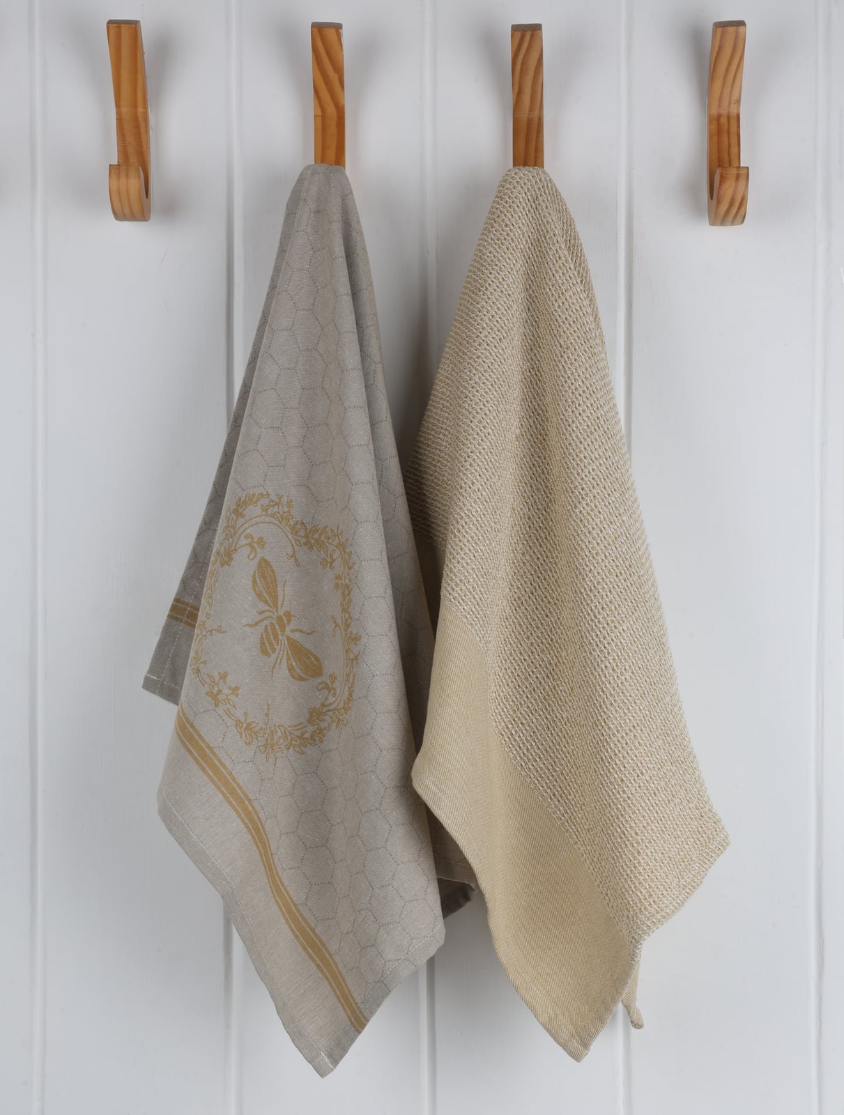 Bee - Printed and Dobby Kitchen Towel - Mustard