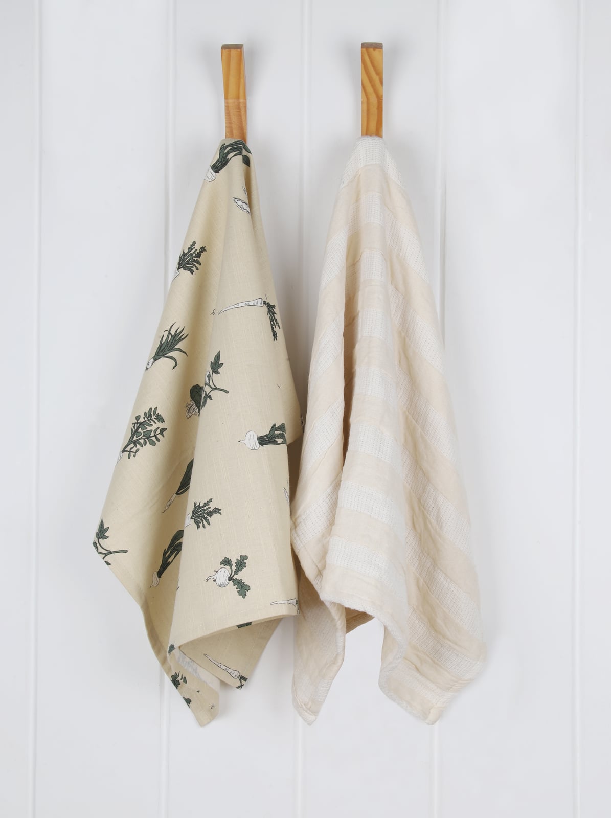 Bright Veggie Printed & Double cloth Textured Kitchen Towel - Yellow