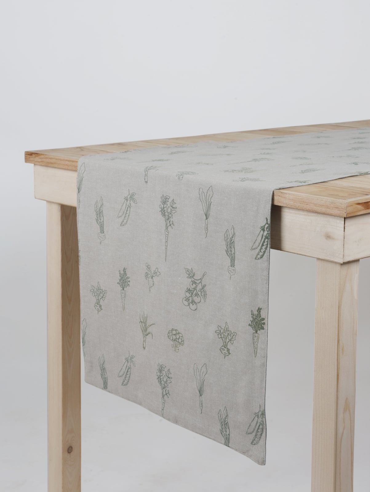 Root Veggie Printed Reversible Runner - Green