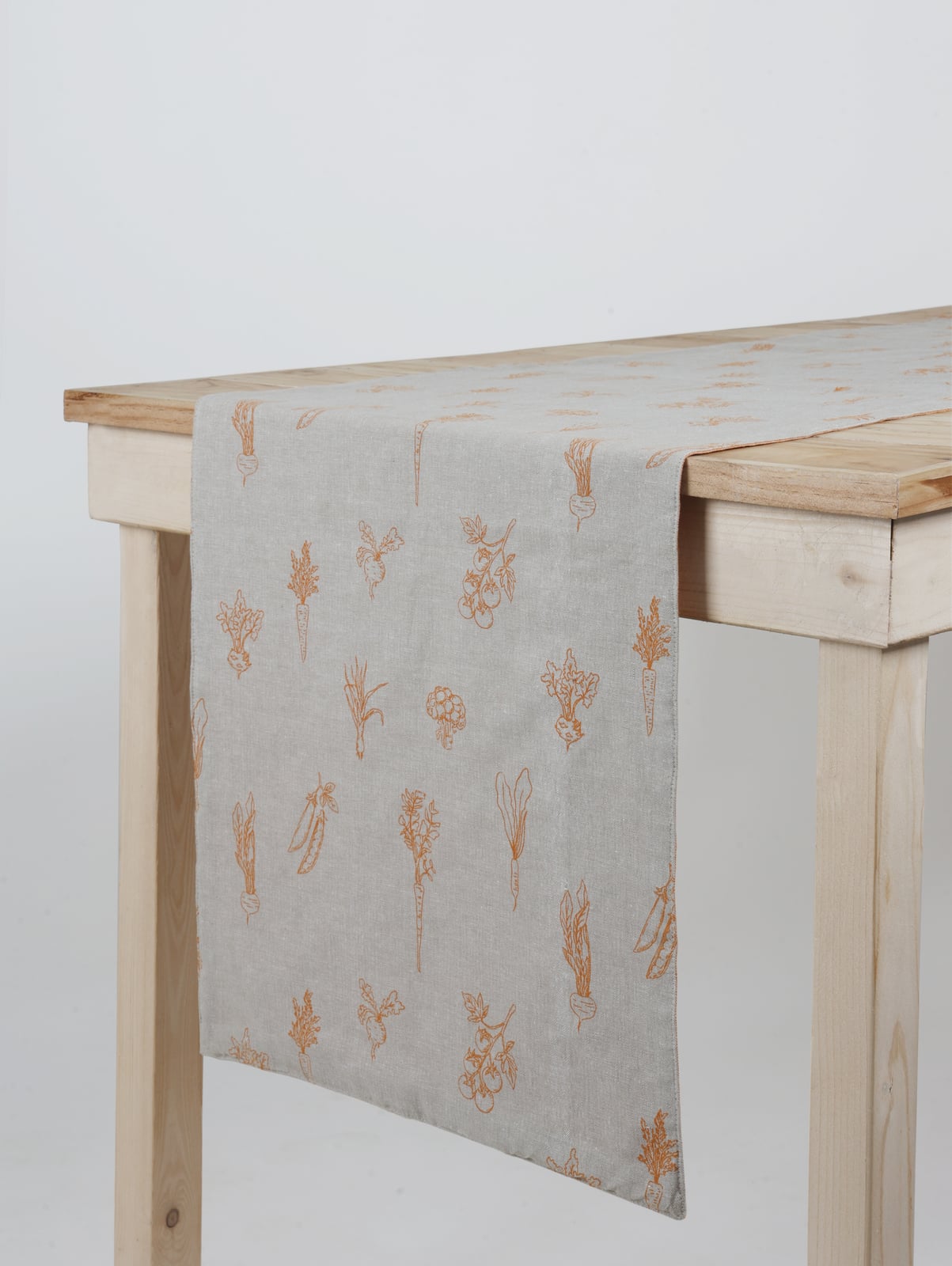 Root Veggie Printed Reversible Runner - Orange