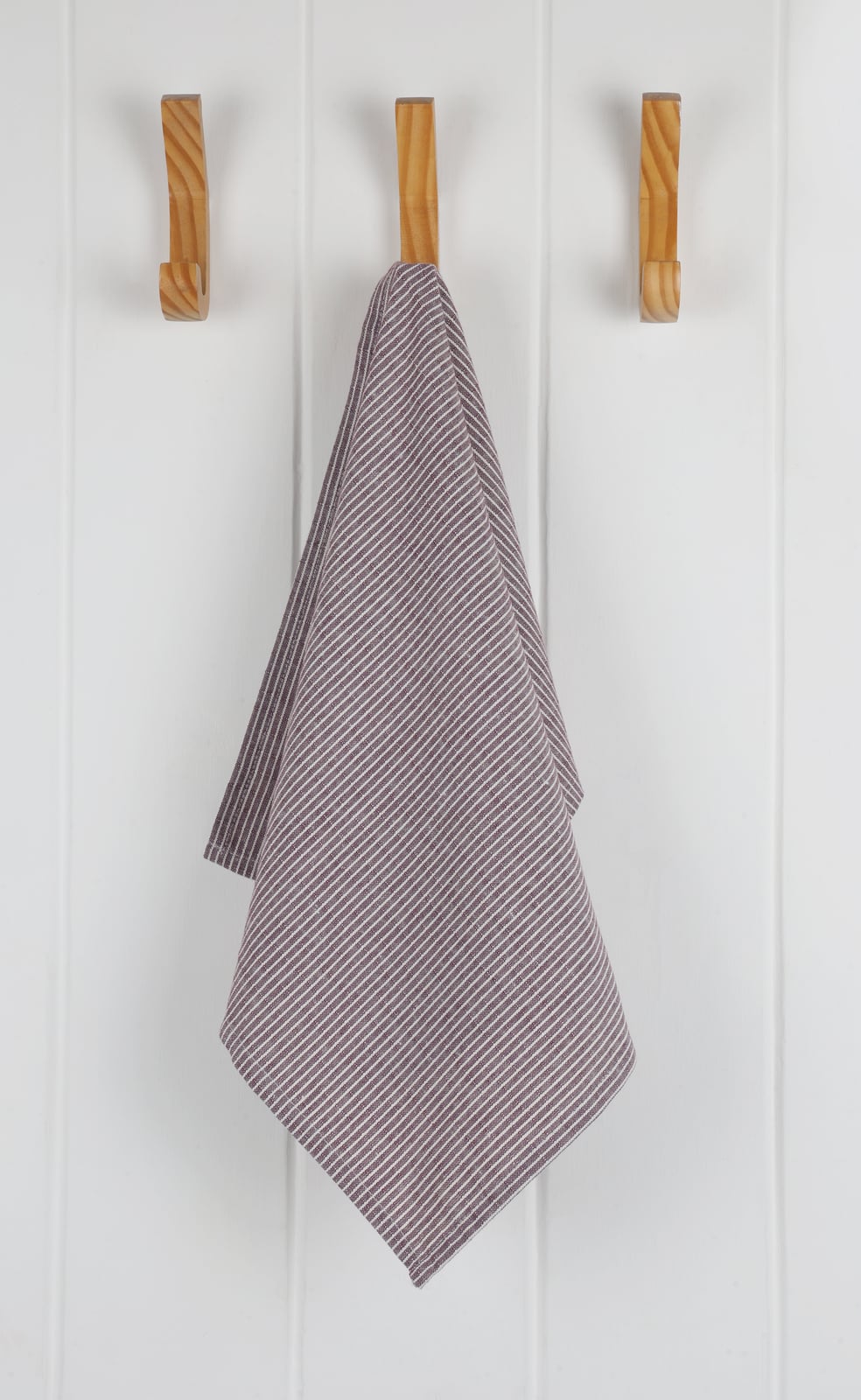 Striped Textured Kitchen Towel - Burgundy
