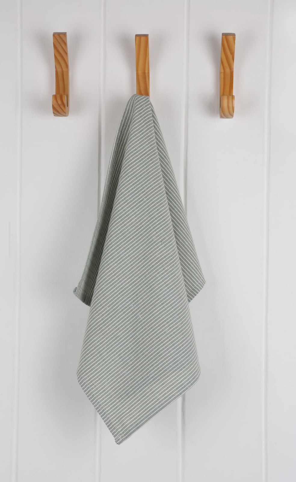 Striped Textured Kitchen Towel - Green